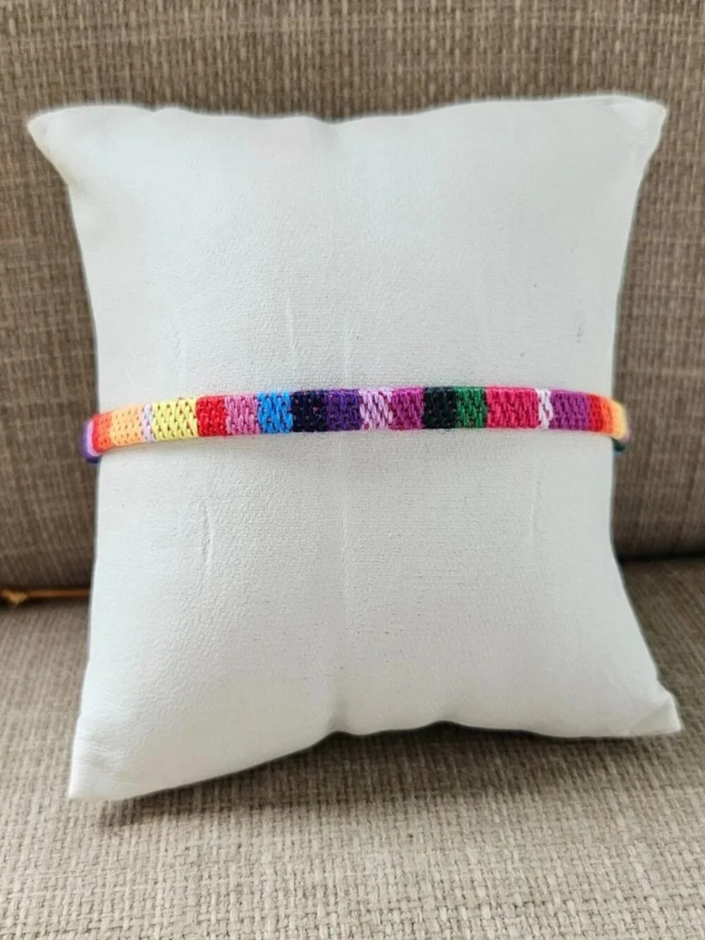 Lot of 2 Bracelet Multi Color Fabric Wrist Band Fashion Jewelry Set of 2 New